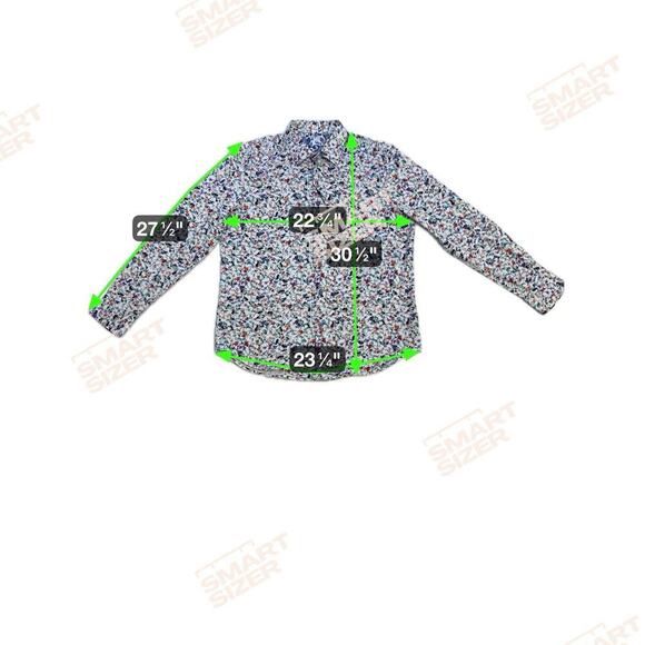 NWT Robert Graham Abstract Print Print Long Sleeve Shirt Stretch Sz XL $198 - Picture 10 of 11